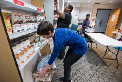Campus food pantry. Photo by Lacey Johnson for Bread for the World
