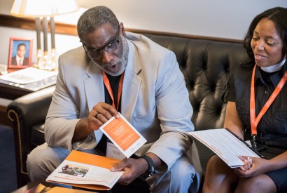 Bread members meet with lawmakers. Lacey Johnson for Bread for the World. 