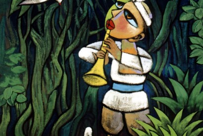 A non-Western depiction of St. Francis by Chinese artist He Qi.