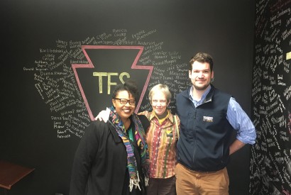 From left to right, Sheena Rolle, Pamela Jensen, and Theo Merkel. 