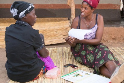 Photo: Monica Mwandila (right), a nutrition volunteer, has helped Michilu Zimba improve the nutrition of her children, which will give them a chance at a better life. Joseph Molieri/Bread for the World.