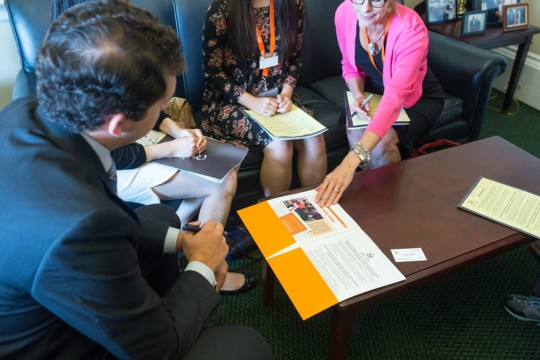 Bread for the World members lobby members of Congress to end hunger. Photo: Bread for the World