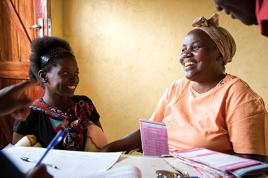When parents bring their children to a hospital&#039;s clinic for HIV checkups, they are asked about how they eat at home. Photo: Joe Molieri / Bread for the World
