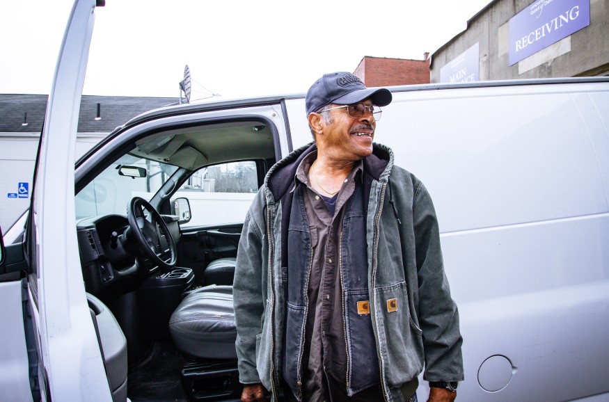 Adrian Clemente stands outside his van. Joseph Terranova for Bread for the World