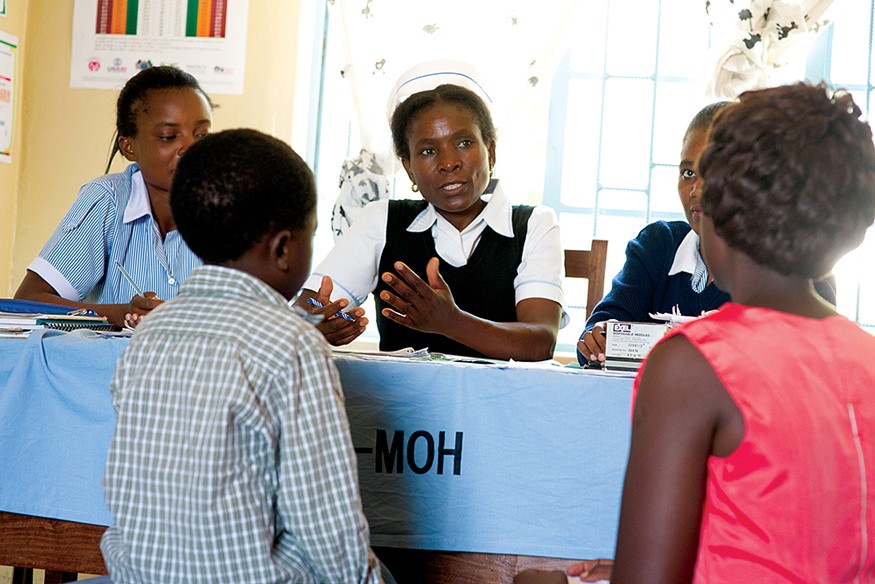 In rural Zambia USAID programs in paternship with the Zambian government is helping equip villagers with the knowledge of proper nutrients. Photo: Joe Molieri / Bread for the World