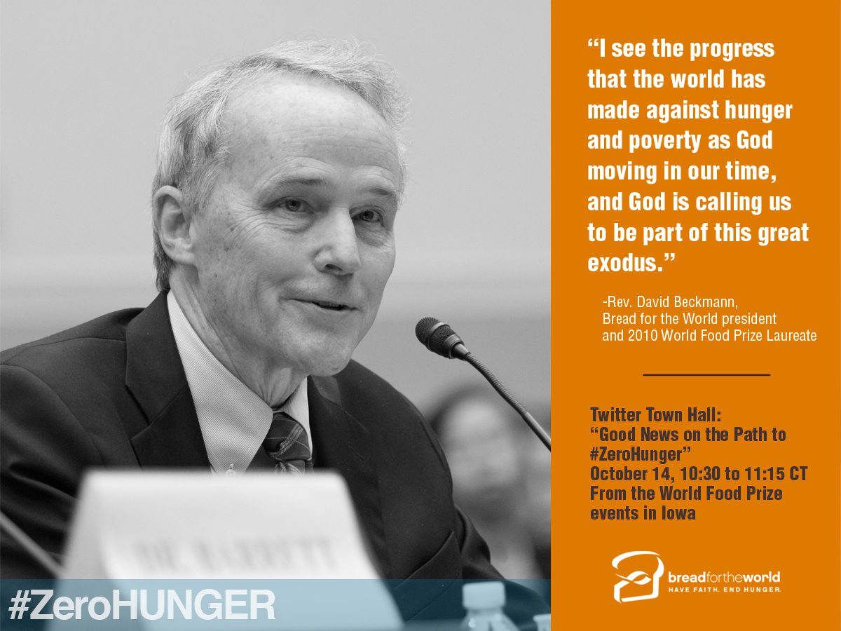 Twitter Town Hall. Design by Leslie Carlson for Bread for the World.