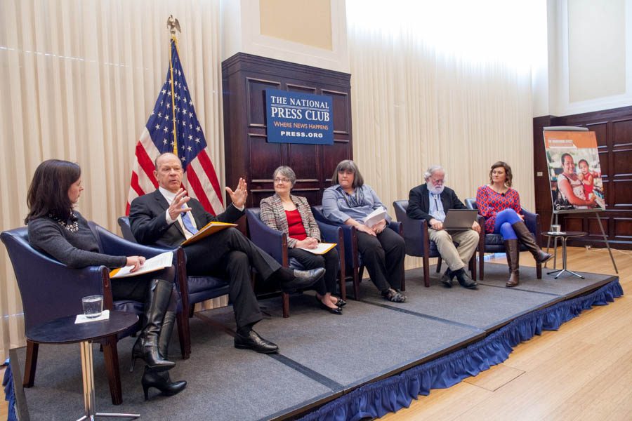 A panel of speakers at the launch of the 2016 Hunger Report. Photo by Joseph Molieri