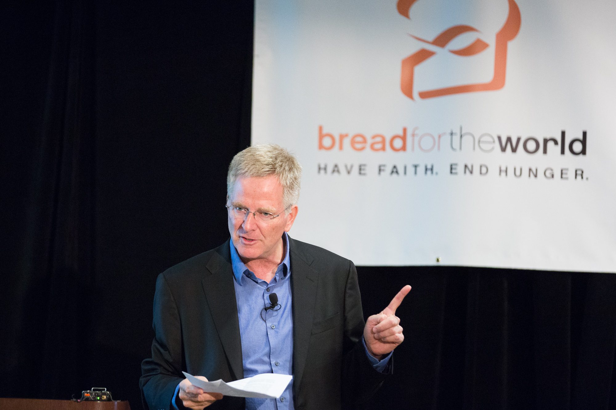 Rick Steves during Lobby Day. Bread for the World.