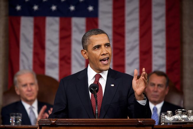President Obama addressing Congress in 2012. Wikimedia Commons.