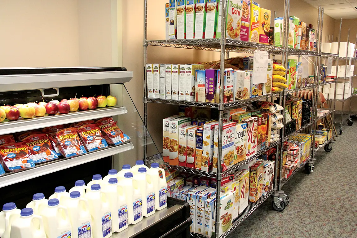 Eskenazi Health Center Pecar, located in a food desert, runs an onsite food pantry for patients and others in the community. Photo courtesy of Eskenazi Health.
