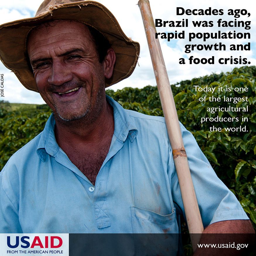 After facing a food crisis a decade ago, Brazil is one of the largest exporter of agricultural products. Photo: USAID