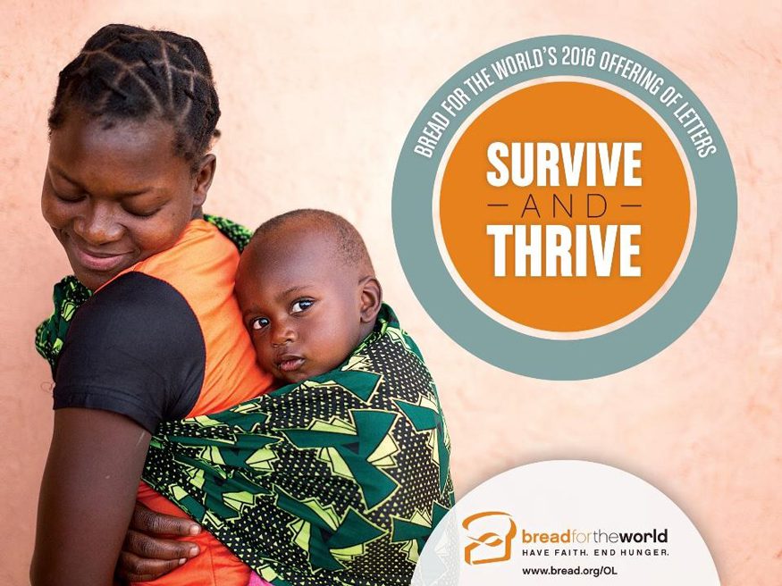 Bread for the World's 2016 Offering of Letters: Survive and Thrive. Photo: Joe Molieri / Bread for the World