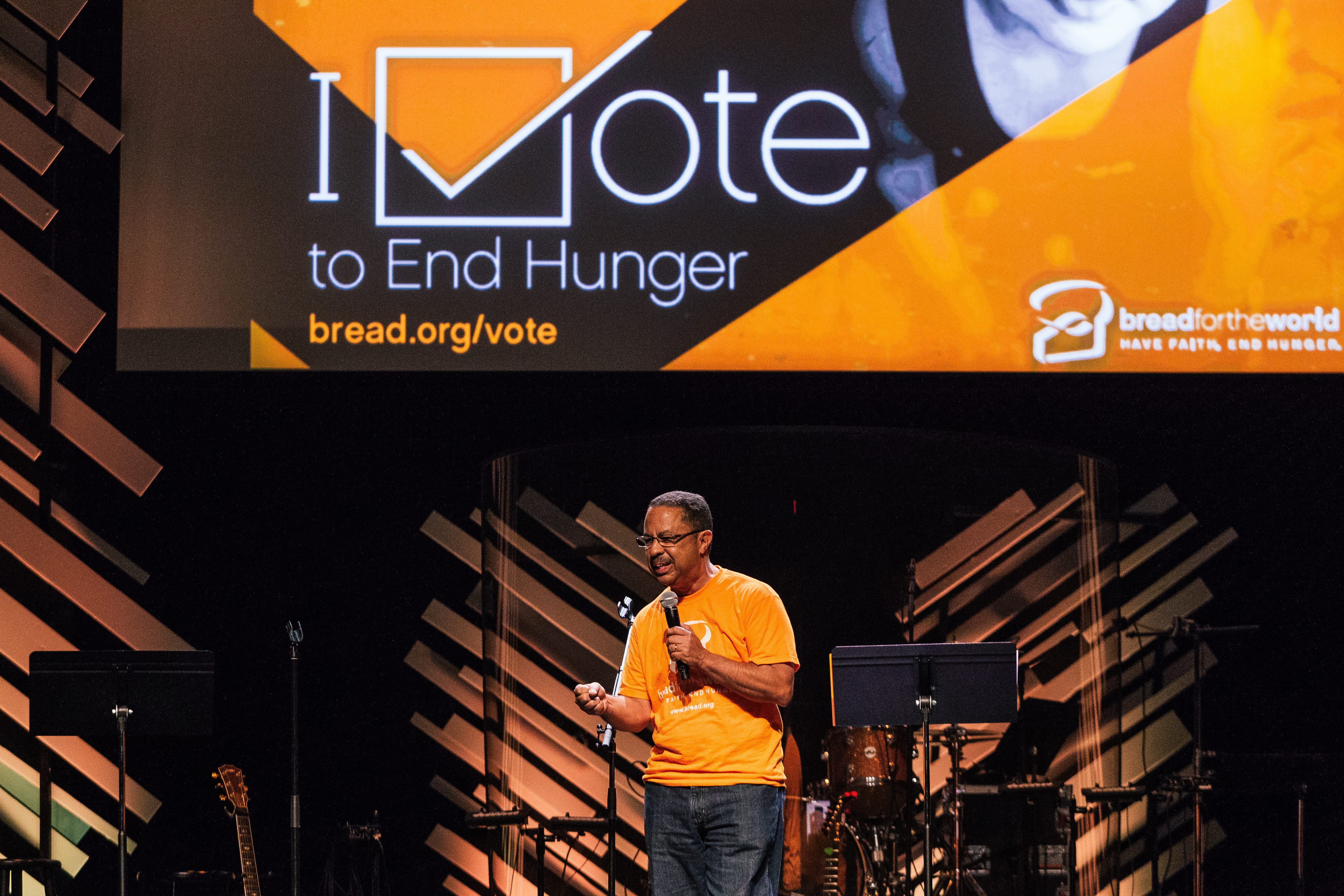 Bishop Jose Garcia, church relations director at Bread for the World, speaking at Crossing Church in Costa Mesa, Calif.  Tarren Munoz for Bread for the World.