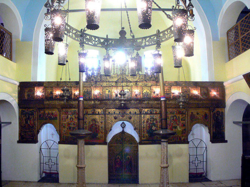 Interior of an old Christian Orthodox church in Sarajevo, the oldest sacred building in the city. Wikimedia Commons.