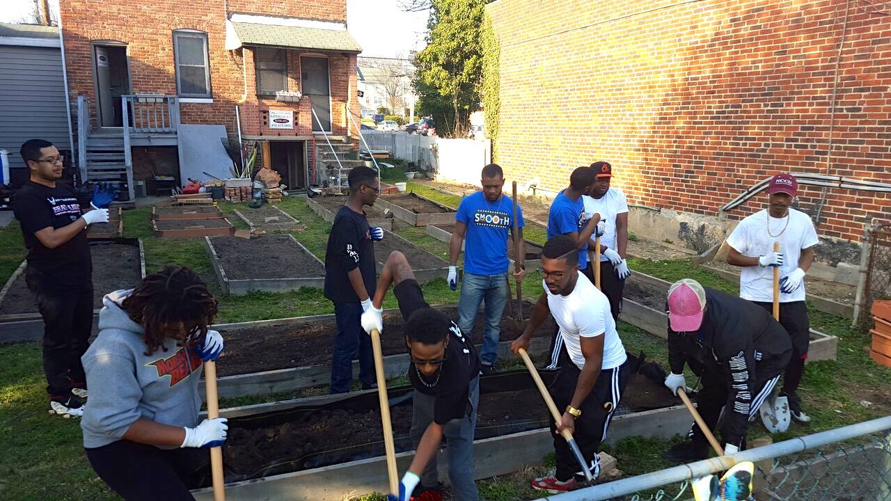 Black Church Food Security Network volunteers working in a garden. Photo courtesy of Rev. Dr. Herber Brown III.