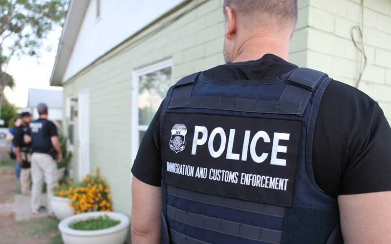 U.S. Immigration and Customs Enforcement (ICE) during a seven-day national enforcement operation. Photo courtesy of ICE via Wikimedia Commons.
