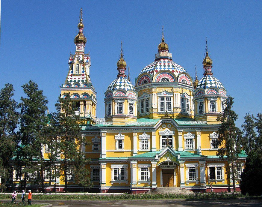 Ascension Cathedral in Almaty, Kazakhstan. Wikimedia Commons.
