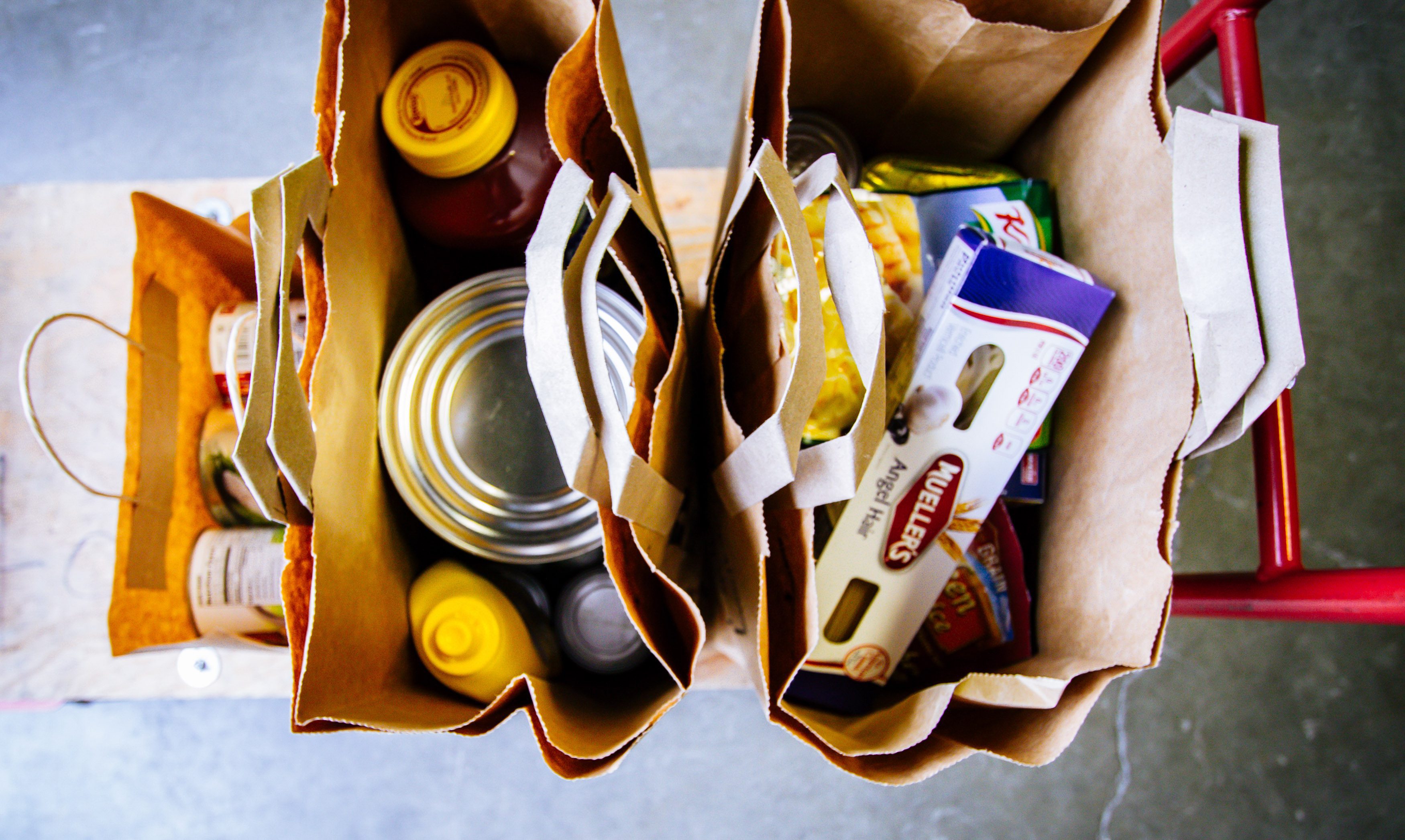 Bags of nonperishable food items. Joseph Terranova for Bread for the World