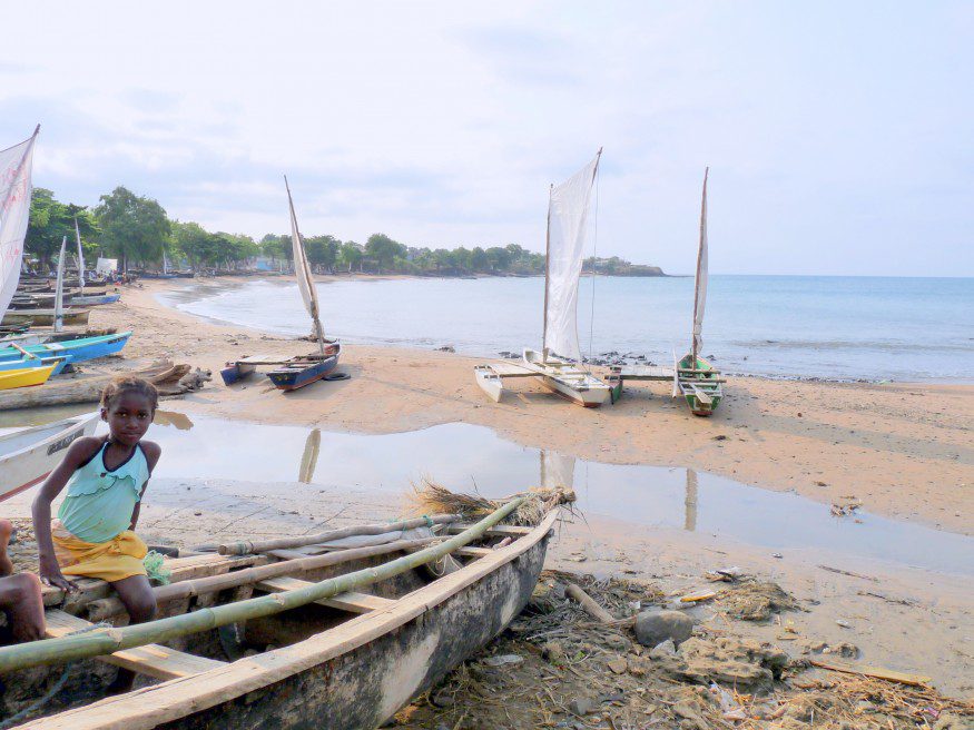 A fisherman beach launch area in Sao Tome and Principe. Wikimedia Commons.