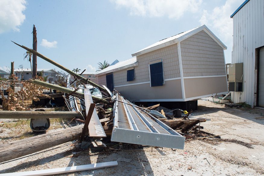 Damaged property litters the side of Overseas Highway in Big Pine Key, Florida following Hurricane Irma on Tuesday, Sept. 19, 2017. Photo by J.T. Blatty / FEMA