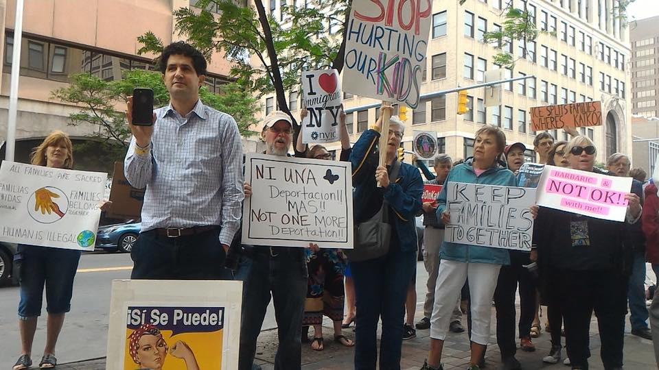 Protestors rallying against the Trump administration's policy of separating immigrant children from their parents. Photo courtesy of Families Belong Together.