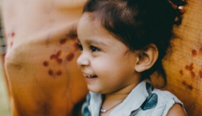 little girl smiling